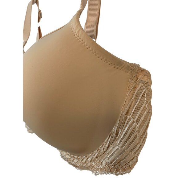Wacoal La Femme T-Shirt Bra Womens Nude Lace Trim Underwire 38D 853117 GUC 8405 - Picture 4 of 8
